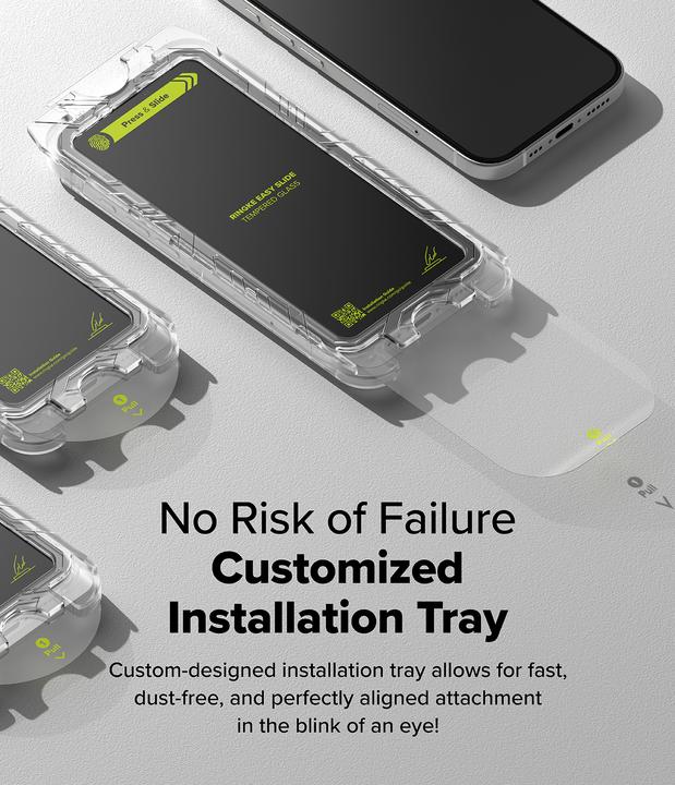 Productafbeelding Ringke Screen Protector for iPhone 16 Plus / 15 Plus EASY SLIDE TEMPERED GLASS 2 pack, w installation Jig (2 Stuk, Apple iPhone 16 Plus)