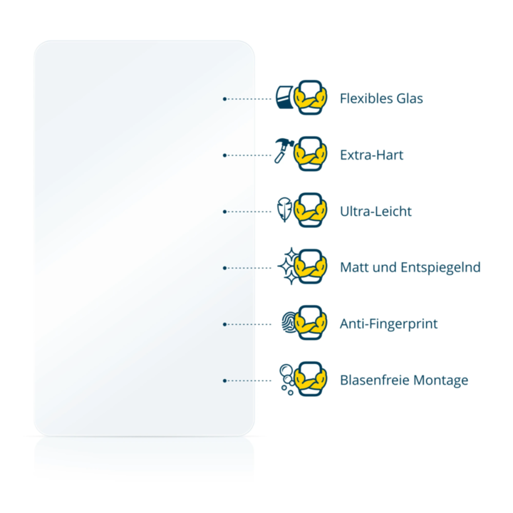 Productafbeelding BROTECT AirGlass Matte kogelwerende glasfolie (1 Stuk, MediaPad M5 Lite 8)