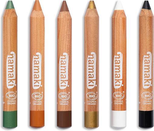 Actual product image Namaki Organic make-up pencils 6 colours, Wild Life