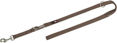 Image du produit Trixie Premium adjustable leash, double, XS-S : 2.00 m/15 mm, brun (S, XS, Chien)