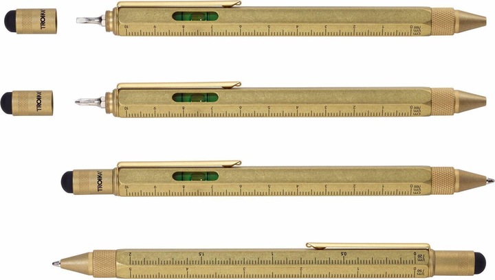Produktbild Troika Kugelschreiber Construction Pen 1 mm, Gold (Messing, 1 x)