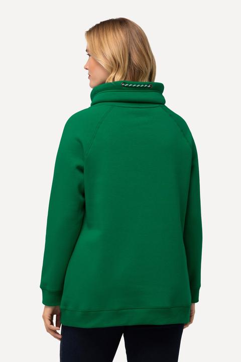 Actual product image Ulla Popken Drawstring Collar Long Sleeve Sweatshirt