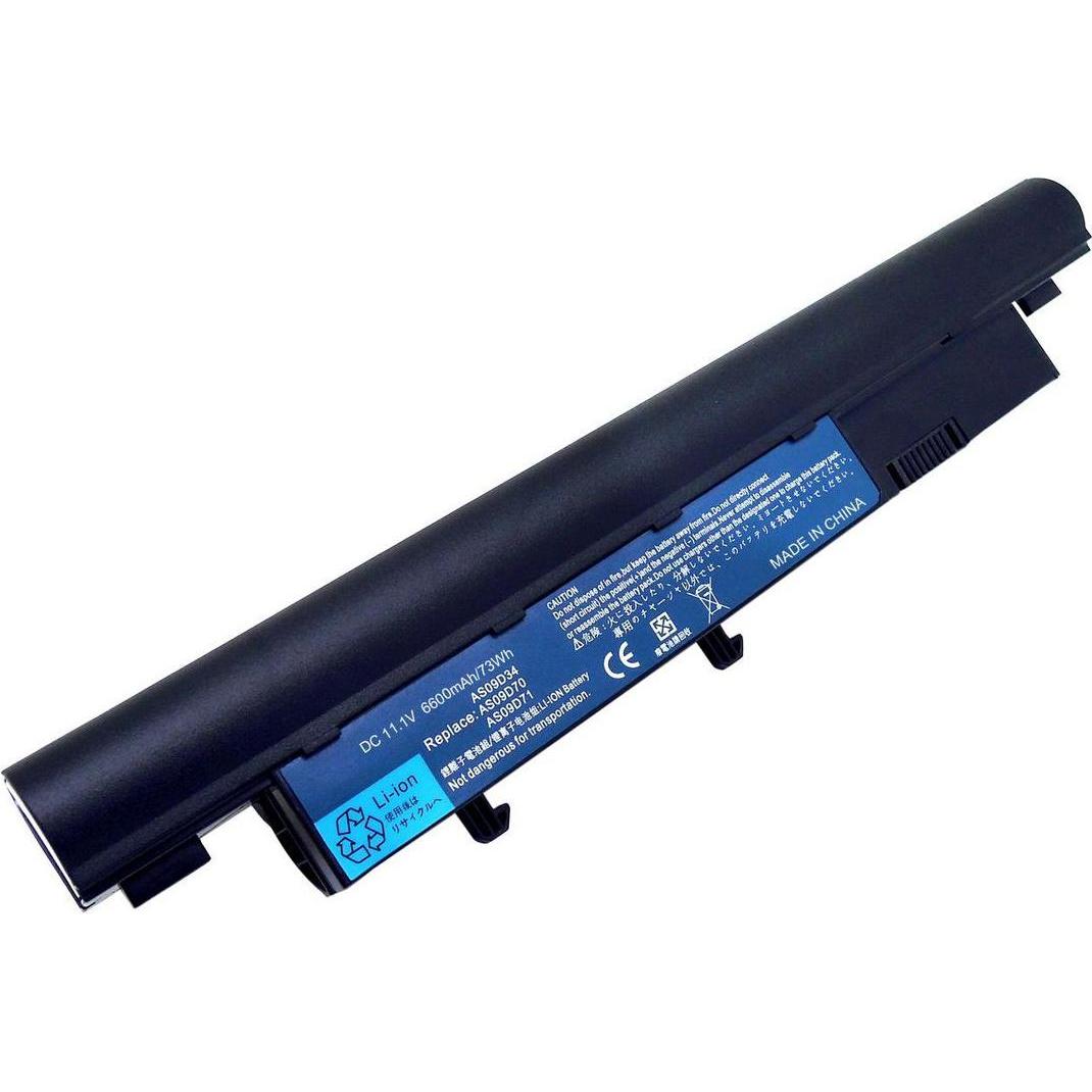 CoreParts Laptop Battery for Acer (9 Zellen, 6600 mAh), Notebook Akku, Schwarz