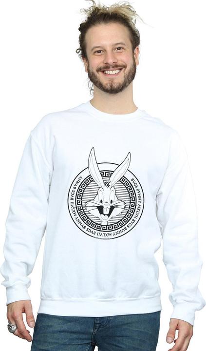 Actual product image Looney Tunes Mens Bugs Bunny Greek Circle Sweatshirt (S)
