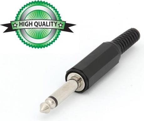 Immagine prodotto Velleman Connettore Jack maschio 6.35Mm in plastica nera mono