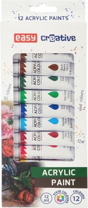 Produktbild Easy Acrylfarbe 12 Farben (Mix kolorów, 12 ml)