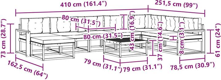 Produktbild vidaXL Outdoor-Sofagarnitur