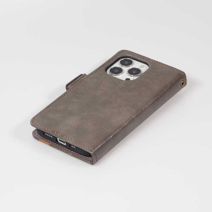 Immagine prodotto PhoneLook Etui cuir Flip Wallet en cuir véritable avec stripe design et compartiment à cartes (Apple iPhone 13 Pro Max)