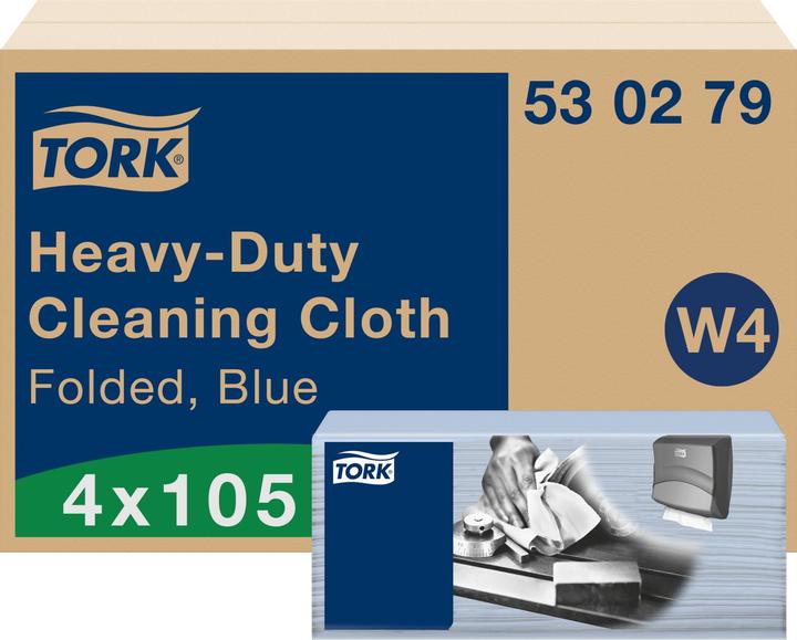 Image du produit Tork Chiffon non tissé 35,5x41,5cm bleu 1 pli 4x105 pièces
