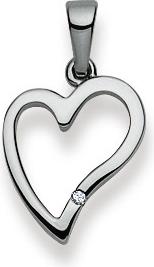 Image du produit Natsumi Schmuck Pendentif coeur diamant or blanc 18K/750 (Or blanc 750/18 K)