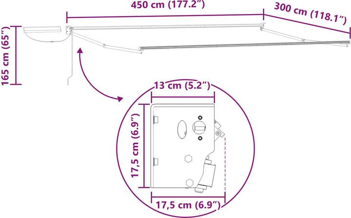 Produktbild vidaXL Elektrische Markise (3 m)