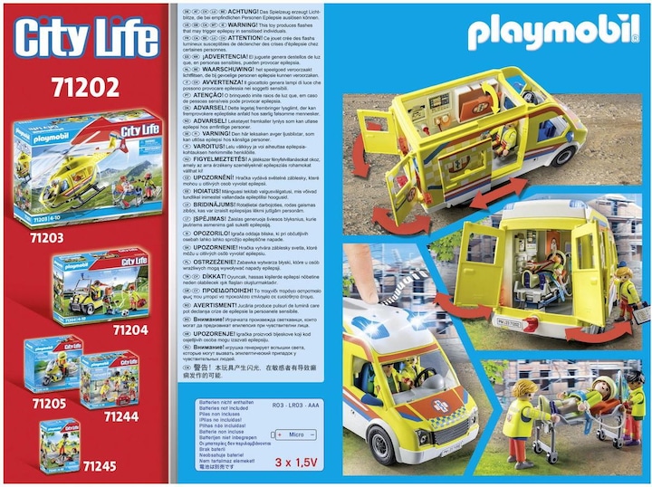 Actual product image Playmobil 71202 Ambulance with light and sound (71202, Playmobil City Life)