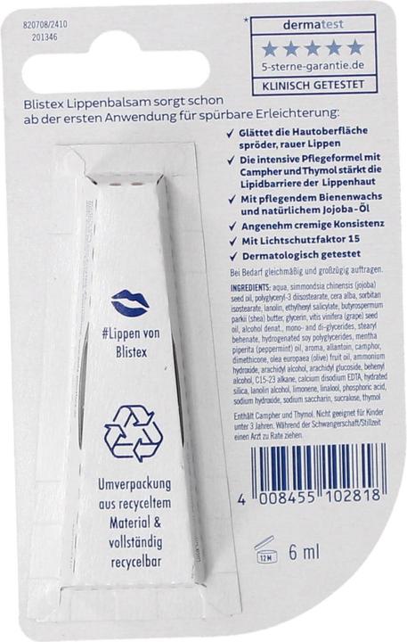 Actual product image Blistex Intensive Care (Lip balm, 6 ml)