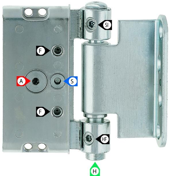 Actual product image Anuba Front door hinges Duplex 320-3D