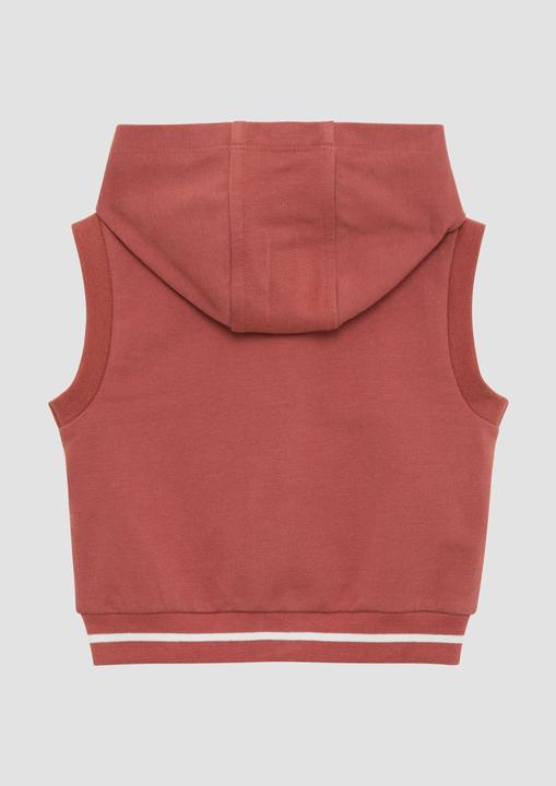 Actual product image S.Oliver Indoor-Weste Sweat-Weste aus Baumwollstretch mit Kapuze (68)