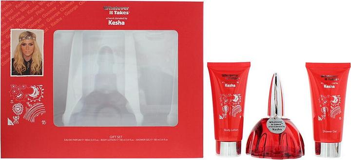 Actual product image Kesha Whatever It Takes 3 Piece Gift Set: Eau De Parfum, Body Lotion, and Shower Gel 100ml (Perfume set)