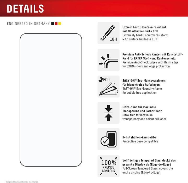 Produktbild Displex Real Glass, Full Cover Panzerglas (1 Stück, Samsung Galaxy S24, Samsung Galaxy S25)