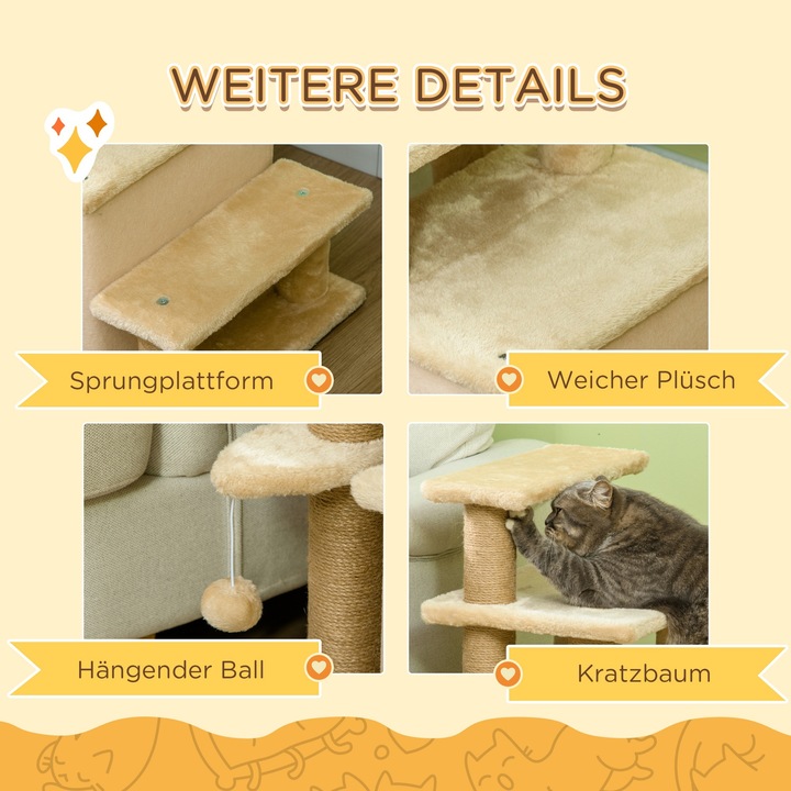 Immagine prodotto PawHut Scaletta per cani con capanna (Gatto, Cane)