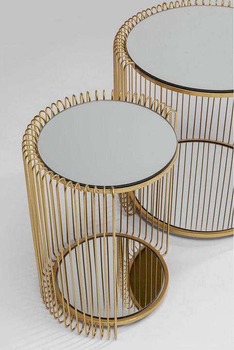 Image du produit Kare Design Beistelltisch Wire Double Brass (2/Set)