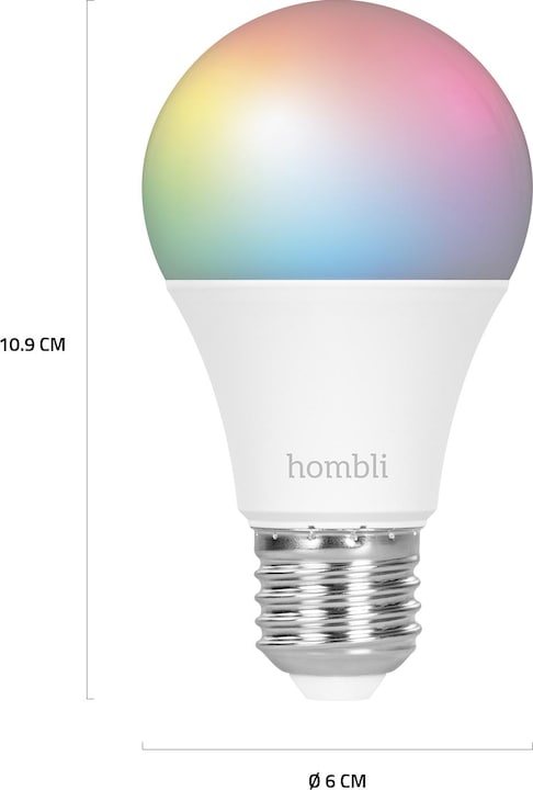 Produktbild Hombli Smart Bulb 9W RGB (2x) (E27, 9 W, 800 lm, 2 x, F)