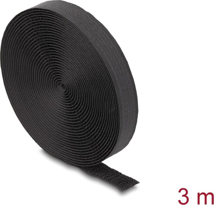 Productafbeelding Delock Klittenband op rol met lus L 3 m x B 20 mm zwart (20 mm)