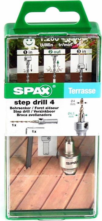 Immagine prodotto Spax 1x punta per legno 4mm, 1x svasatore 6,5mm, 1x chiave esagonale, lunghezza punta 75mm, lunghezza (4 millimetri)