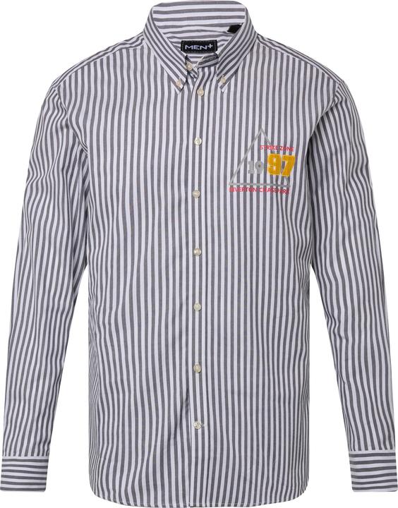 Produktbild Men+ Streifenhemd, Langarm, Buttondown-Kragen, Modern Fit (7XL)