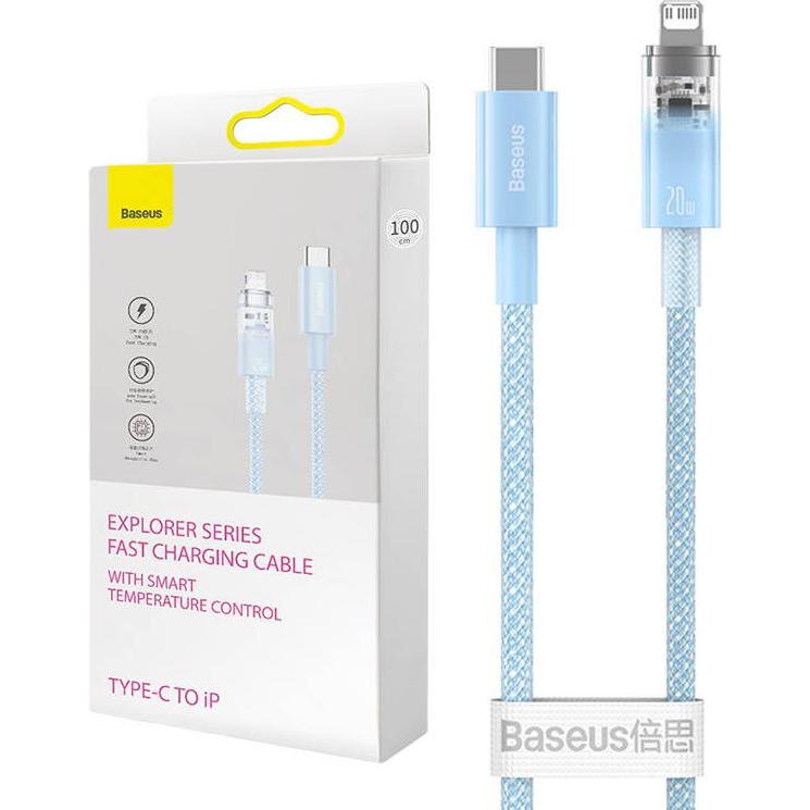 Thumbnail - Baseus Fast Charging cable USB-C to Lightning Explorer Series 2m, 20W (blue) (2 m), USB Kabel