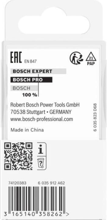 Produktbild Bosch Professional Zubehör Hohlkehlenfräser, 8 mm, R1 12 mm, D 36,7 mm, L 16 mm, G 58 mm