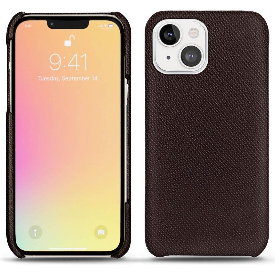 Noreve Lederschutzhülle (Apple iPhone 13 mini), Smartphone Hülle, Braun