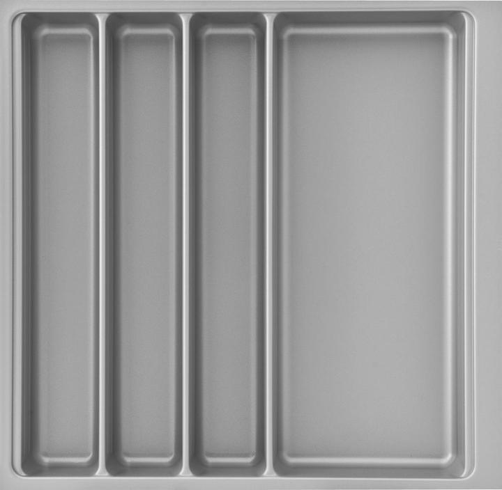 Agoform Scoop II cutlery tray 474x416x59mm, silver plastic cutlery tray