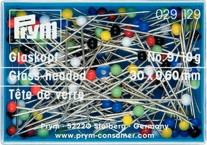 Immagine prodotto Prym Spilli con testa di vetro, colorati 0,60 x 30 mm, confezione da 10 g, acciaio