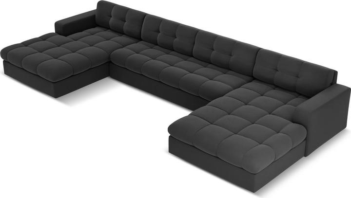 Immagine prodotto CXL by Christian Lacroix Divano panoramico in velluto, "Yohan", 5 posti, 294x160x72 Realizzato in Europa (Divani componibili)