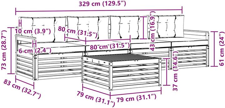 Produktbild vidaXL Outdoor-Sofa