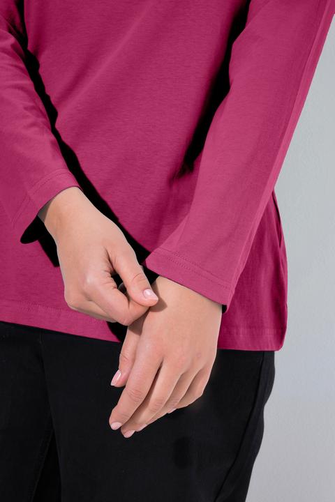 Produktbild Ulla Popken Shirt, Slim, Rundhalsausschnitt, Langarm (54)