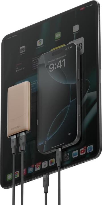 Actual product image Energea Wall charger TravelWorld Edge 65W 2xUSB-C PD/PPS/QC3.0 (US/UK/EU) gold (65 W, 2 ports)