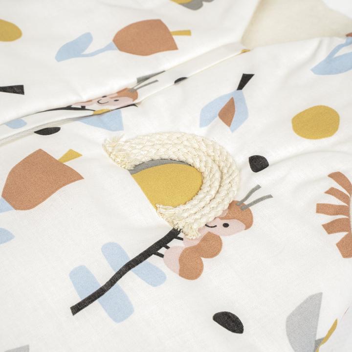 Actual product image Julius Zöllner Organic sleeping bag, Crazy Flowers (92 cm, 2.5 TOG, All-season)