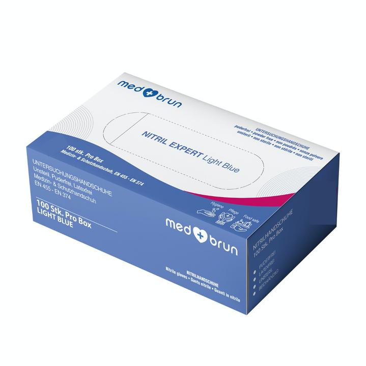 Image du produit MedBrun Nitrilhandschuhe Nitril Expert light blue (S)
