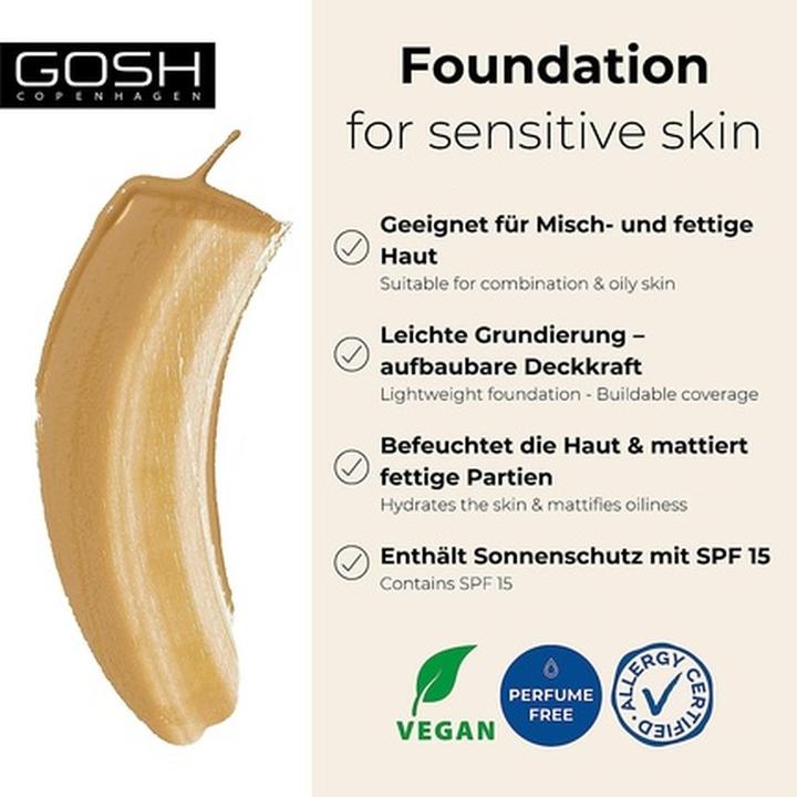 Actual product image Copenhagen GOSH - Hydramatt Foundation Dark 014Y 30 ml (014Y)