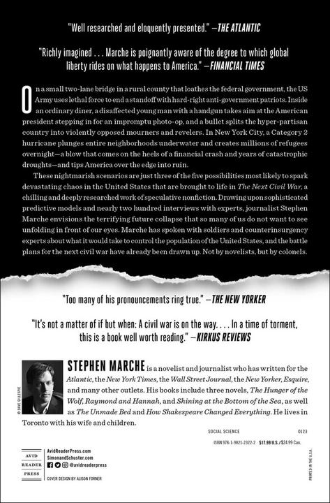 Image du produit La prochaine guerre civile (Anglais, Stephen Marche, 2023)