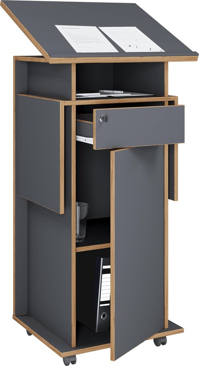 Immagine prodotto VCM Holz Stehpult Rednerpult Rollen Salia T