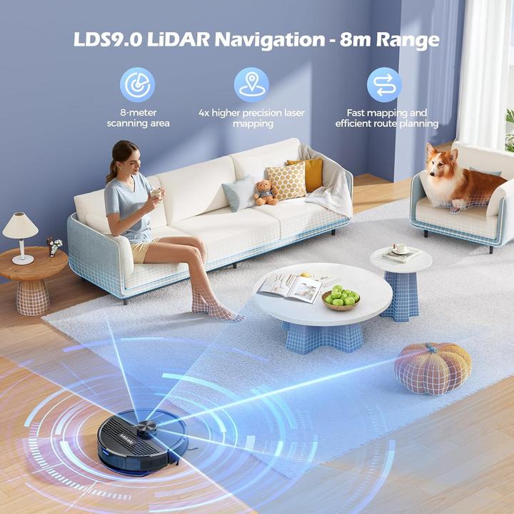 Produktbild Lubluelu Saugroboter SL68 mit Wischfunktion und Lasernavigation (4500 Pa, Wischpads (rotierend))
