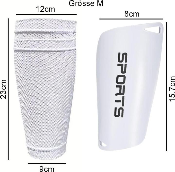 Produktbild Cbx Fussball-Set Fussballsocken und Schienbeinschoner Grösse M Weiss (M)