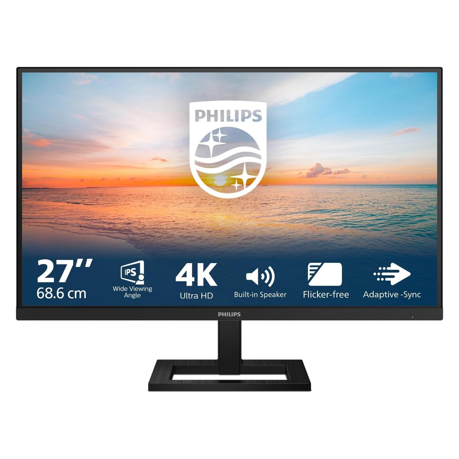 Philips 27E1N1800AE (3840 x 2160 Pixel, 27"), Monitor, Schwarz