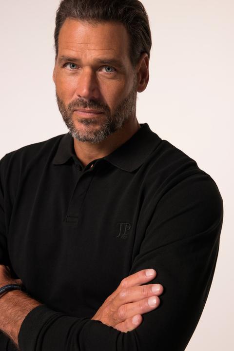 Produktbild JP1880 JP 1880 Langarm-Poloshirt, Piqué, verdeckte Knopfleiste (5XL)