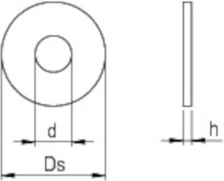 Actual product image Reisser Body washers, DIN 9021, Ø 8.4 x 24, stainless steel A2, pickled, passivated, packed a 100