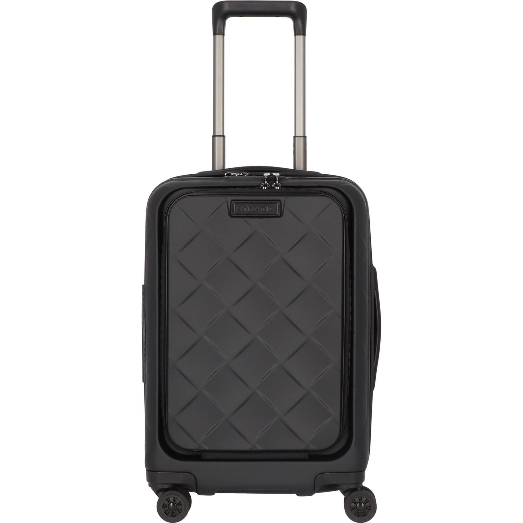 Stratic, Koffer, Leather&More HartschalenKoffer(mit Vortasche), Schwarz, (33 l, Handgepäck (bis 50l))