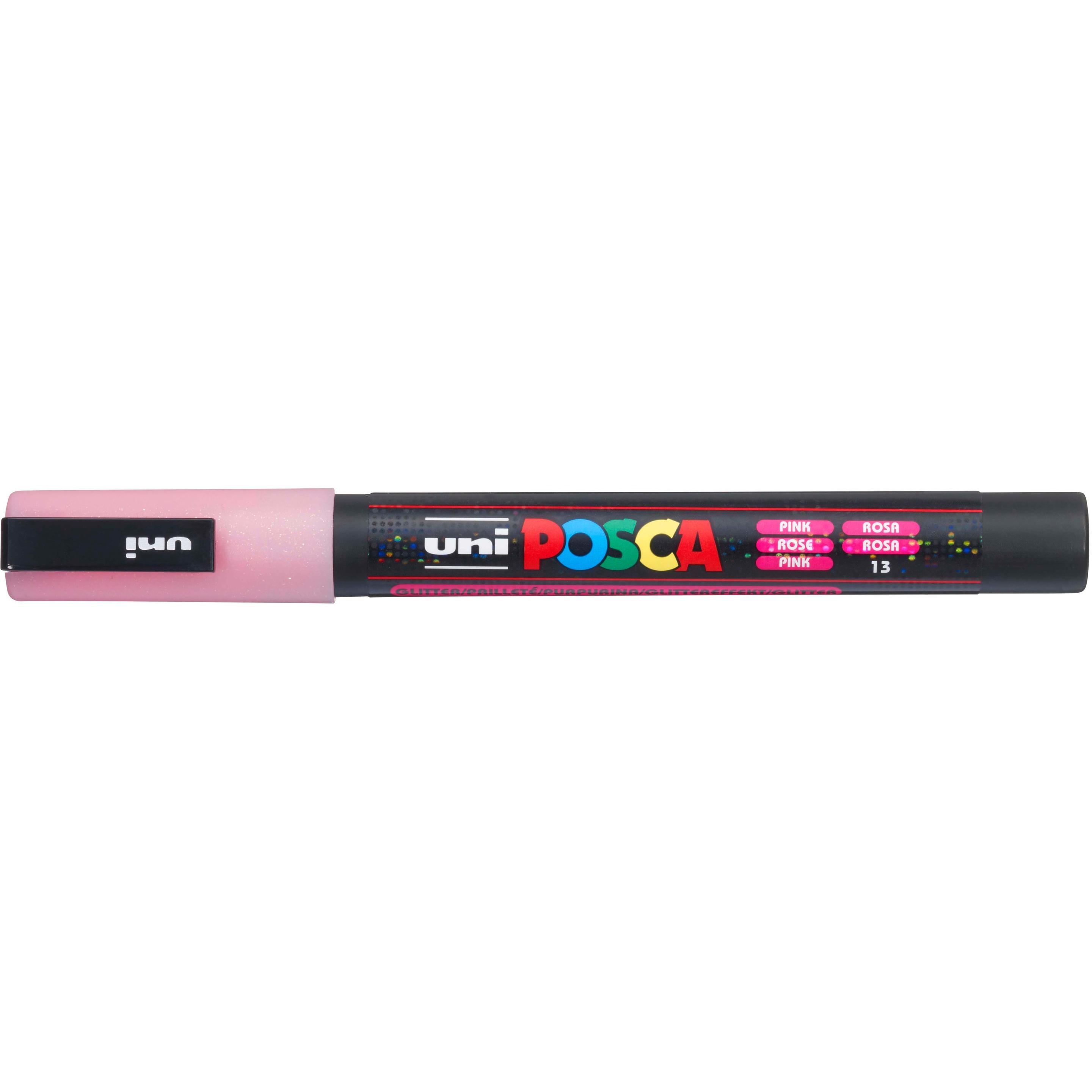 Thumbnail - 6x Posca, Marker, Marker PC-3M Rundspitze (Glitter Rosa, 1.30 mm, 1 x)
