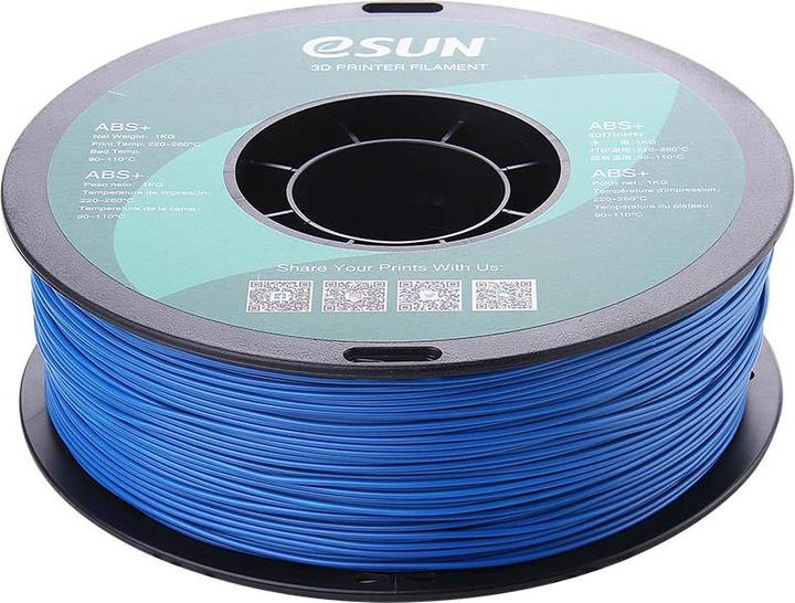 Productafbeelding eSUN ABS+ 1,75mm Blauw 1kg 3D Filament (ABS, 1.75 mm, 1000 g, Blauw)