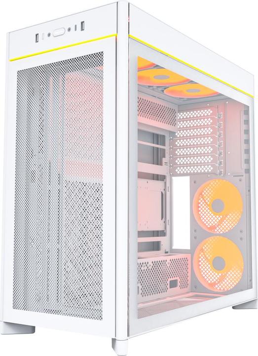 Actual product image Montech HS01 PRO (weiss, Tempered Glass) (ATX, Mini-ITX, mATX)